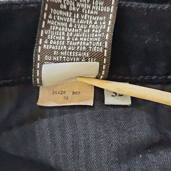 7 For All Mankind Jeans Women 32 (34x30) Black Velvet Straight Low Rise Velour - Picture 14 of 16